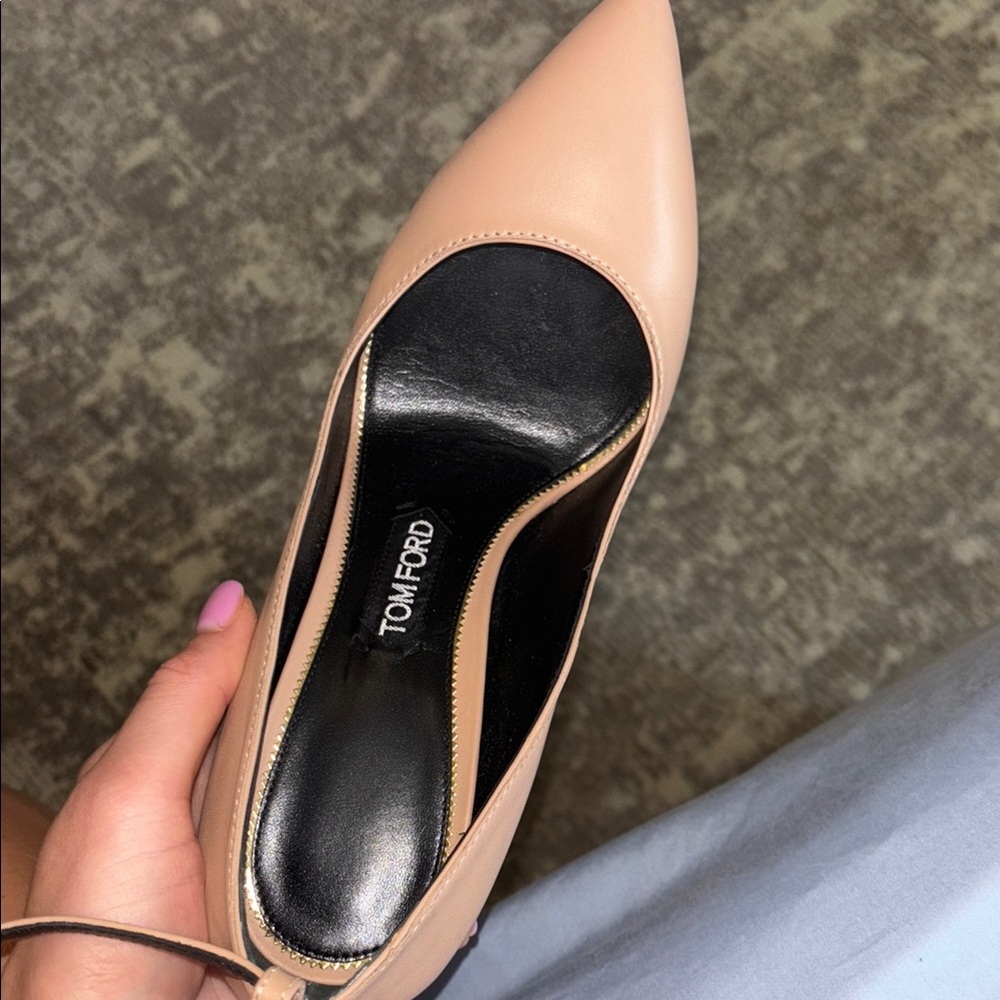 Tom Ford Women's Tan Heels W/ Locket - Picture 9 of 9